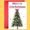 10PCS Large Christmas Greeting Cards with Envelopes, Watercolor Xmas Tree Cards for Holiday & New Year Gifts