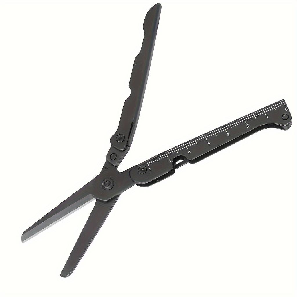 Portable Foldable Stainless Steel Multi-Functional Outdoor Scissors - Compact Camping Hunting Fishing Tool, Durable Versatile