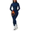Women's Zipper Long Sleeve Yoga Bodysuit High Intensity Fitness Sports One-piece Leotard