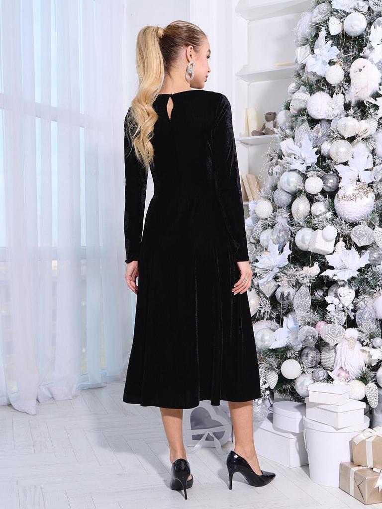 Velour Dress with Insert ISSA PLUS