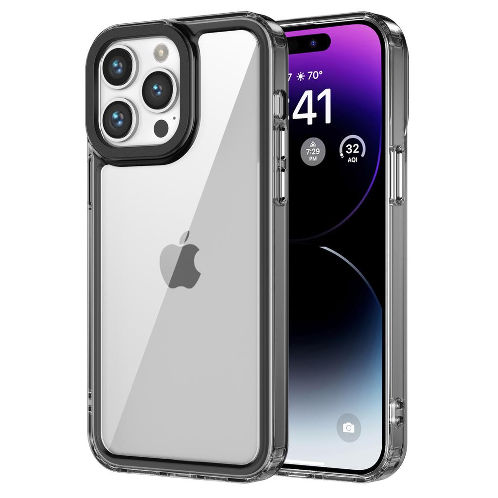Luxury Crystal HD Transparent Hard Acrylic Armor Phone Case for IPhone 15 14 13 12 11 Pro Max Soft Bumper Shockproof Back Cover