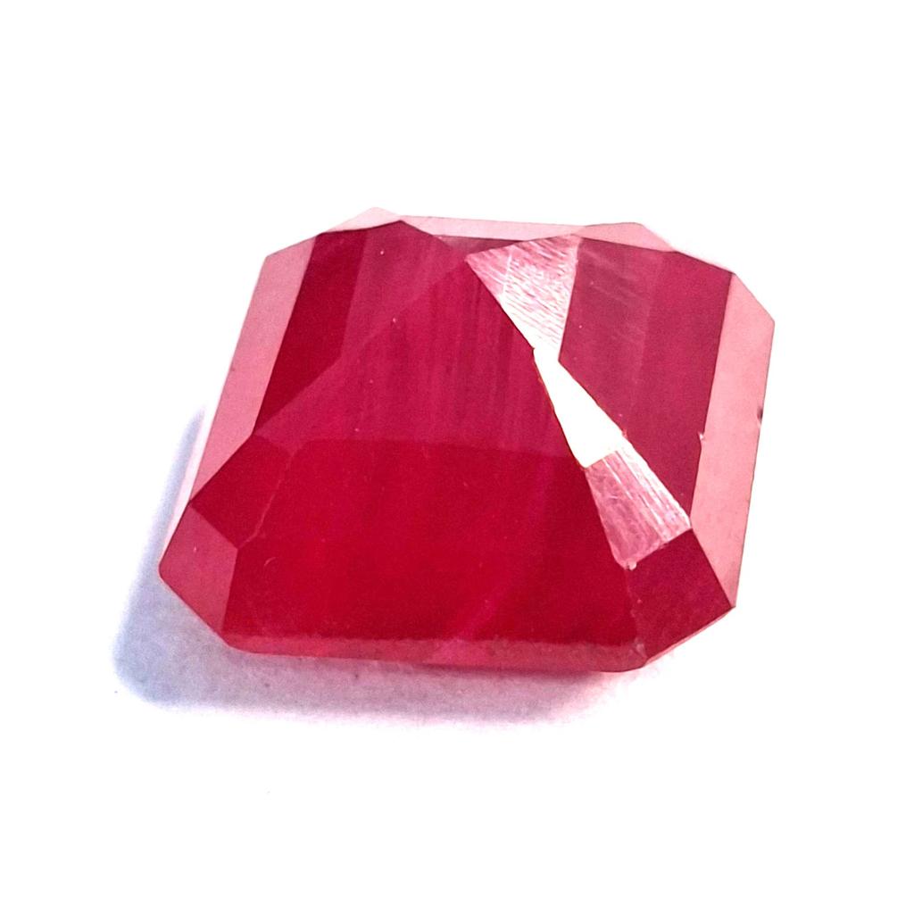 10-12 Ct Natural Bixbite Red Utah Asscher Cut Beautiful Certified Gemstone
