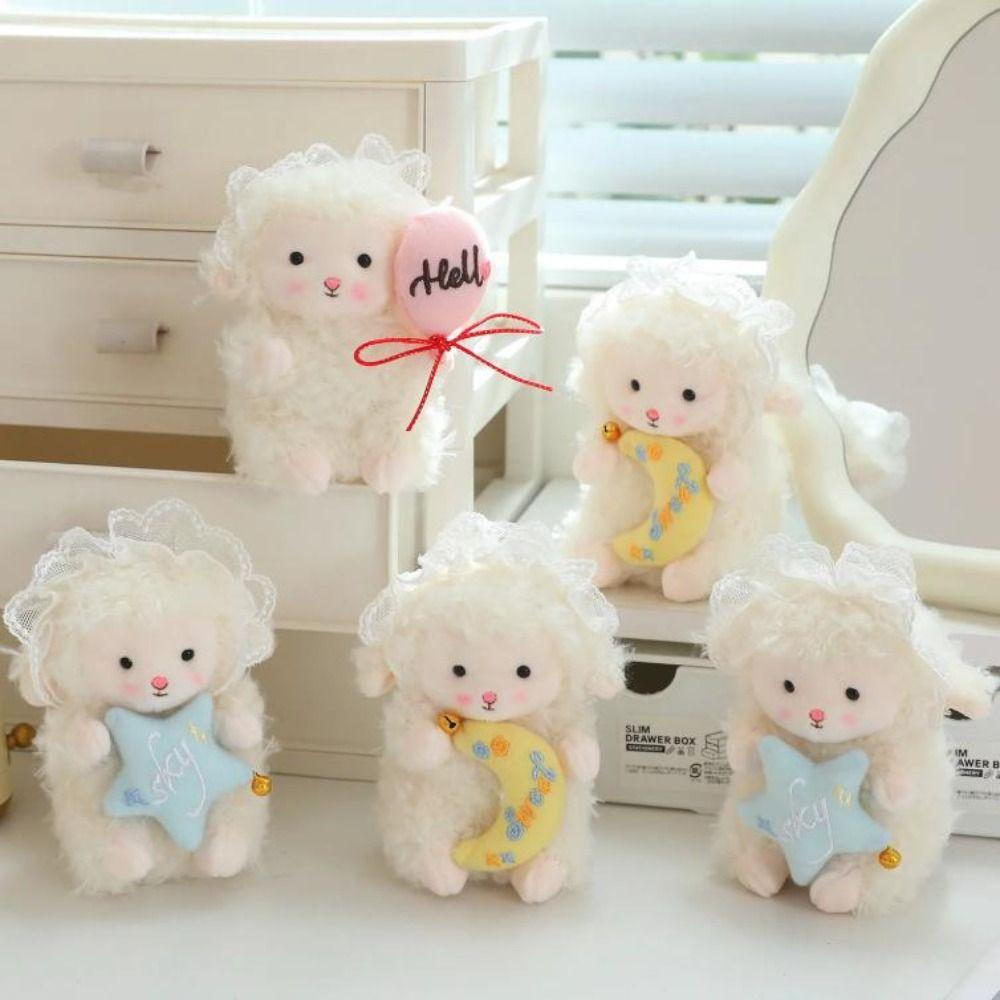Soft Little Lamb Dolls Pendant Cute Fluffy Sheep Keyring Lovely Lamb Plush Keychain Gifts