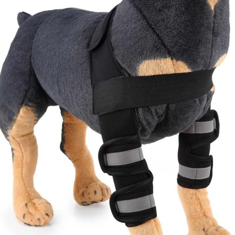 Double Joint Dog Elbow Protector Small Dogs Surgery Injury Anti-Lick Leg Sleeve Knee Wrap