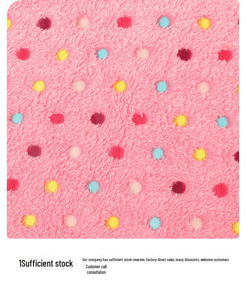 Coral Velvet Polka Dot Trendy Cotton Slip Toy Fabric