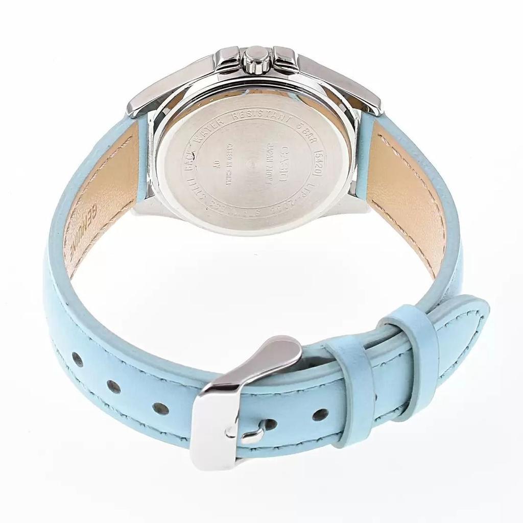 Голубые женские часы с несколькими циферблатами, Blue Multi-Dial Women's Watch,  Casio