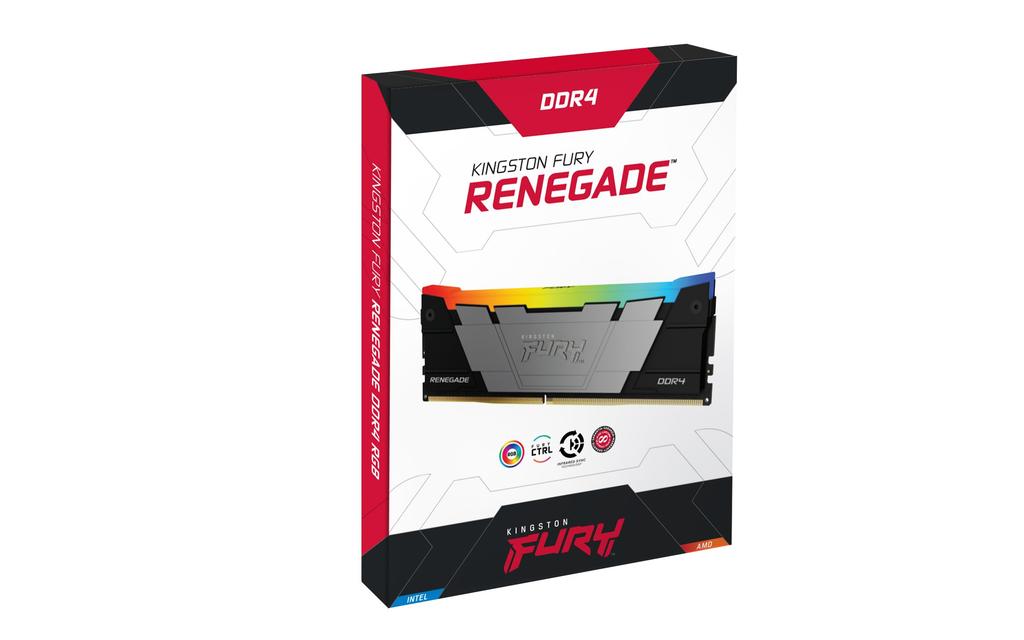 Kingston FURY Renegade RGB 16 ГБ 3600 DDR4 CL16 DIMM 1Gx8 настольная память - KF436C16RB12A/16