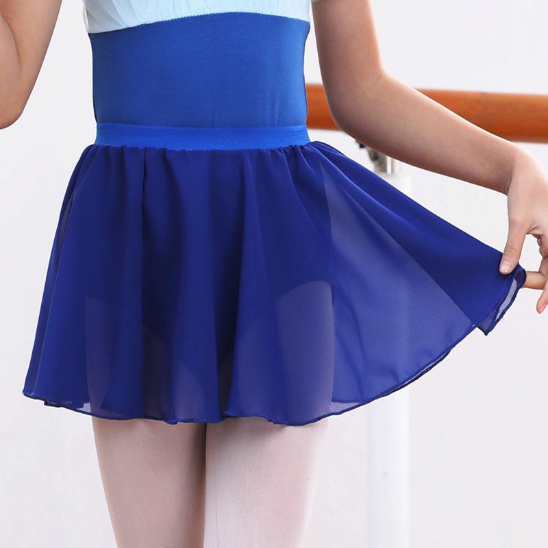 Универсальная и элегантная детская танцевальная юбка-фартук из шифона 100D