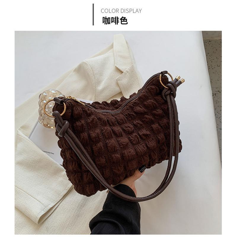 Маленькая свежая сумка-пузырь женская мягкая плиссированная сумка подмышку для девушки модная трендовая сумка на плечо простая сумочка