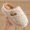 Thick-soled Lamb Wool Cotton Slippers Winter Indoor Home Velvet Warm Couple Cute Smiley Plush Slippers