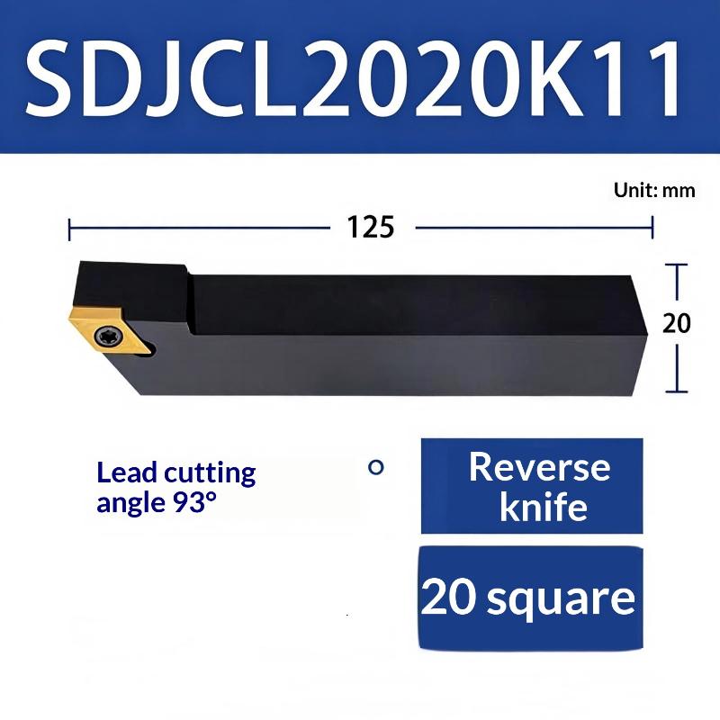 Внешний держатель токарного инструмента с ЧПУ Sdjcl2020K11 / Sdjcr1616H07 (Угол въезда 93°) Для ромбовидных вставок Изысканное исполнение