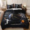 3Pcs Sports Basketball Hd Printed Duvet Cover Set Vibrant Soft Breathable Bedding With 1 Duvet Cover And 2 Pillowcases