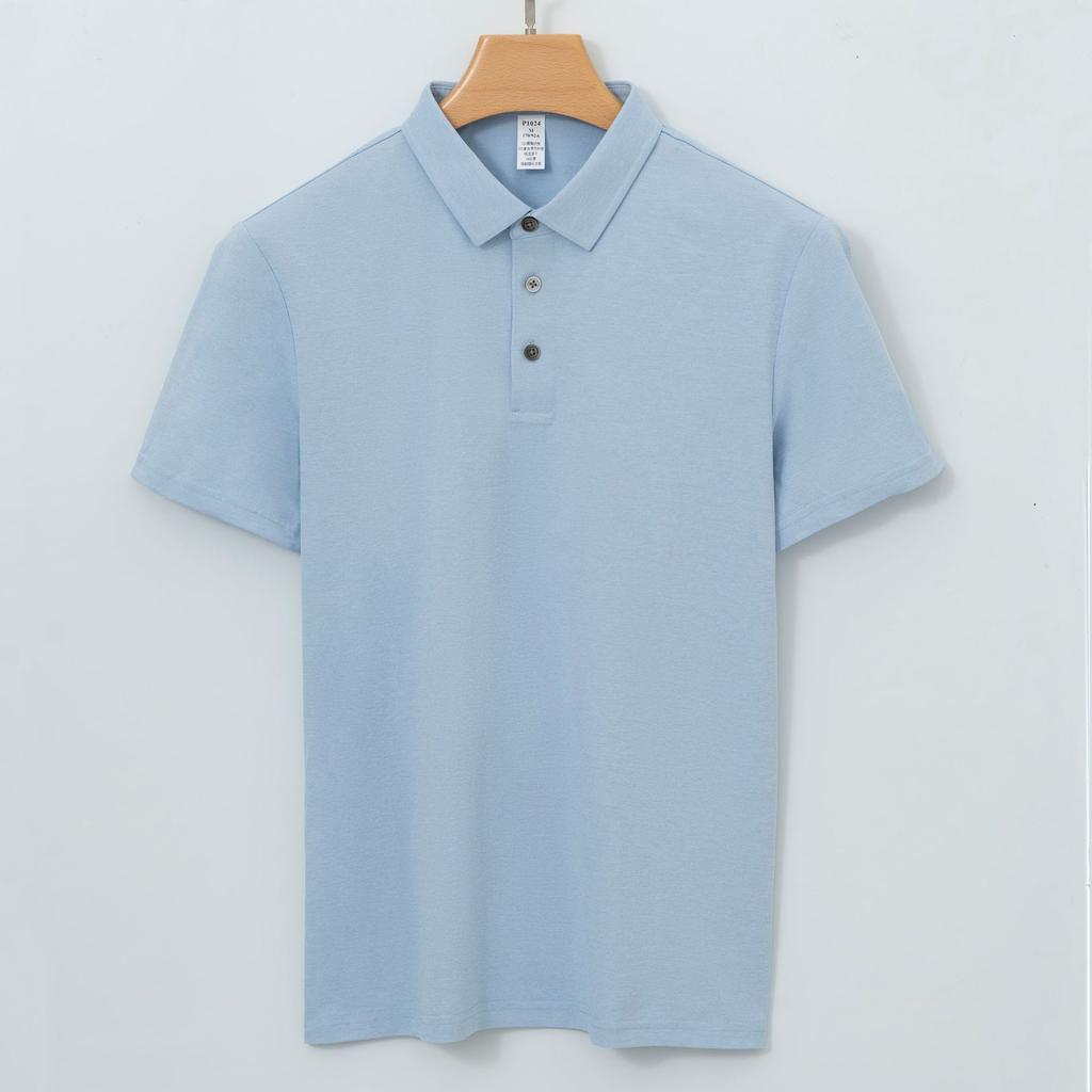 Спортивная рубашка поло с воротником-стойкой Футболка с короткими рукавами Мужская рубашка поло