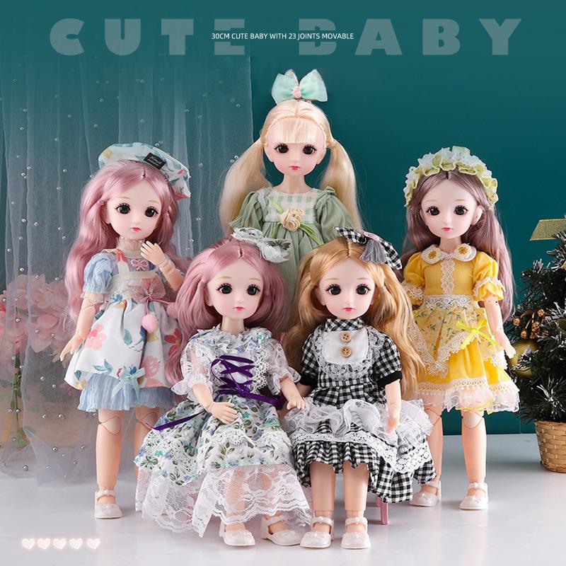 30cm Bjd Doll 23 Moveable Joints 12 Inch Christmas Dolls With Clothes and Shoes Kids Toys For Girl's Christmas Gifts