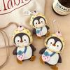 Cute Penguin Doll Plush Pendant Keychain Creative Cartoon Lanyard Necklace Stuffed Doll Toys Funny Backpack Decoration Gifts