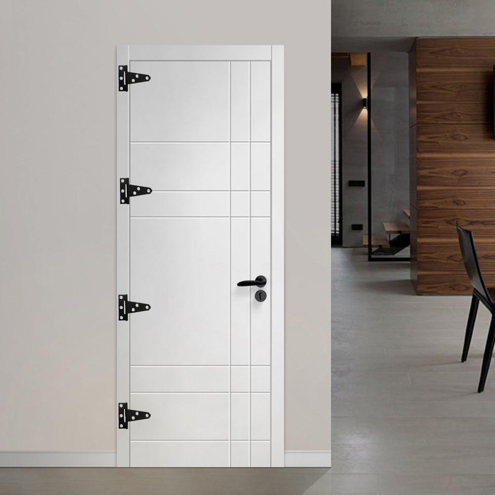 6 шт. Т-образная петля Декор Петли из углеродистой стали Аксессуар для дверного замка Т-образный Винтажный Дом Замена Мебель Скрытая Ворота Принадлежность