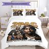 2pac Duvet Cover Set Suitable for Guest Room Lightweight Perfect Gift for Friends Family