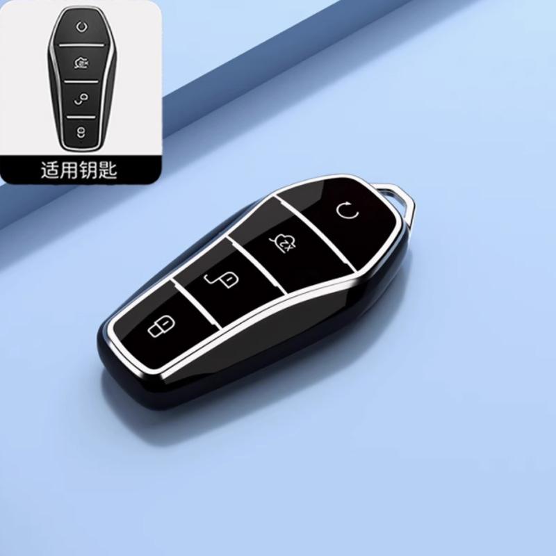 Чехол для ключа автомобиля для Byd Yuan Plus Atto 3 Song Han Pro Dmi Dolphin Seagull Seal U Кожаный Автоаксессуар Брелок Чехол-оболочка для ключа