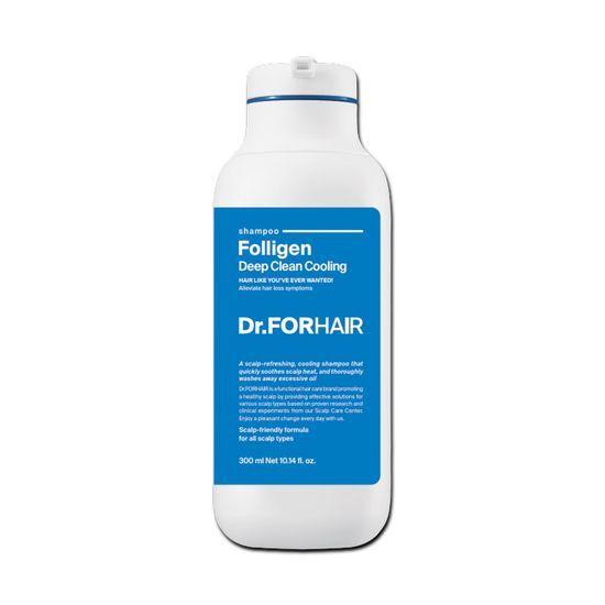 DR.FORHAIR Folligen Шампунь для глубокой очистки с охлаждающим эффектом 300 мл + 70 мл Планирование/Глубокий охлаждающий уход Облегчение выпадения волос Охлаждение кожи головы
