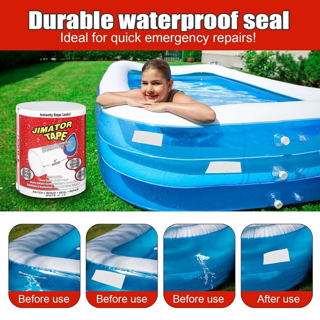 Ремонтная лента многоцелевая водонепроницаемая прочная подводная лента для герметизации утечек для садовых труб, бассейнов, быстродействующая лента для устранения утечек, новая