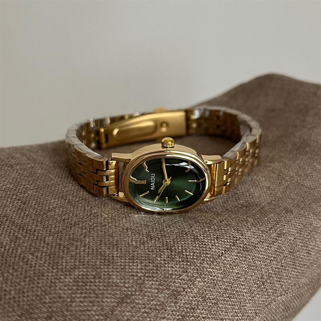NAIDU Женские повседневные часы класса люкс с овальным циферблатом и стрелочными метками - Стиль знаменитостей, Лидер продаж.