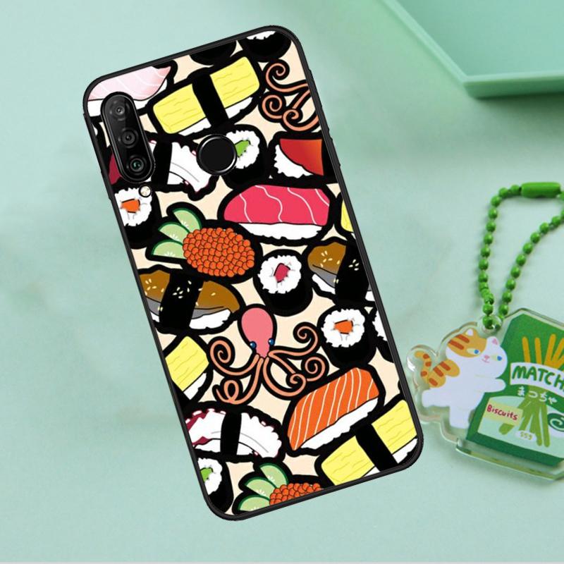 Суши Роллы Рис Кухня Еда Милый Для Huawei Nova 12i 12s 7i 8i 11i 9 10 SE Y90 Y60 Y70 Y72 Y61 Y91 P30 P40 Lite P60 Pro Чехол