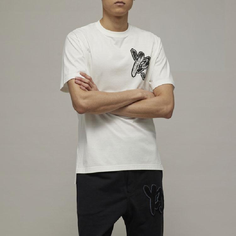 Y-3 SS23 Letter Logo Printed Casual Crew Neck Short Sleeve T-Shirt Unisex Tops White IM1791