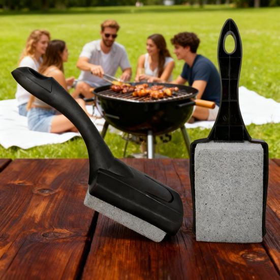 Набор чистящий камень и скребок для гриля Натуральная керамическая пемза Очиститель для гриля для решеток Плита Безопасно для духовки Не царапающие щетки для барбекю