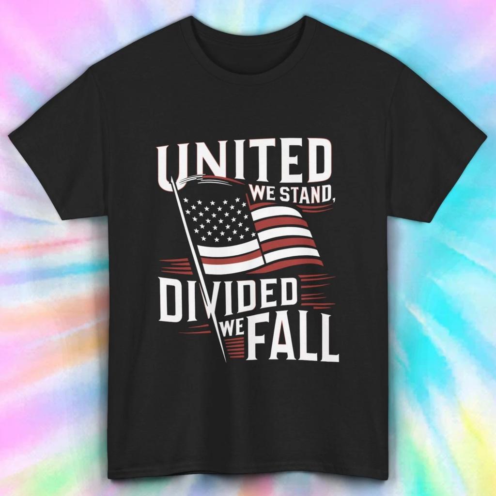 UNITED WE STAND DIVIDED WE FALL BLACK MEN GIRL Round Neck Unisex T-Shirt T1