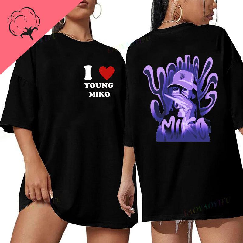 Camisetas Young Miko Latin Star Tshirt 90s New Female Tee Fashion Popular Shoujo Girl Style Unisex Music Graphic T Shirts