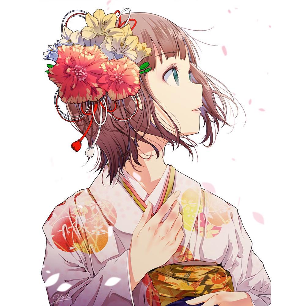 Полный круглый 5D DIY алмазная живопись аниме кошка девушка 3d узор для вышивки Фэнтези эльф принцесса вышивка крестиком мозаичная наклейка