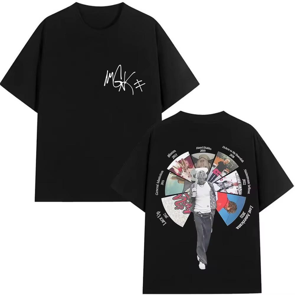 Rapper MGK Lost Americana Tour Album 2026 Cover T Shirts Men Women Machine Gun Kelly Tshirts Hip Hop Male pure Cotton Top