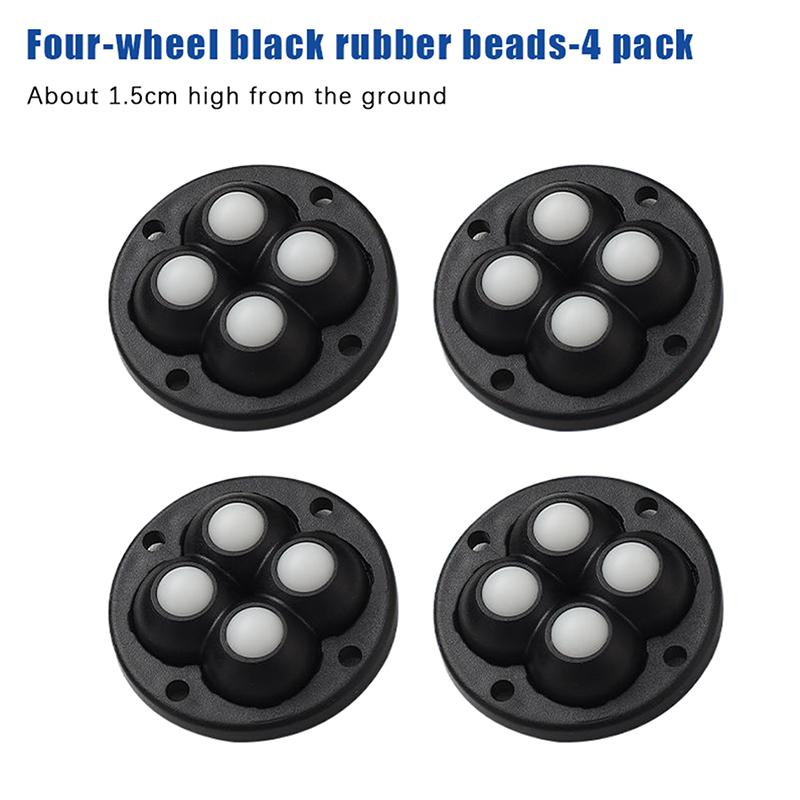 4 шт. самоклеящиеся шариковые универсальные колеса для мебели скрытые нижние ролики вращающиеся ролики бытовые аксессуары