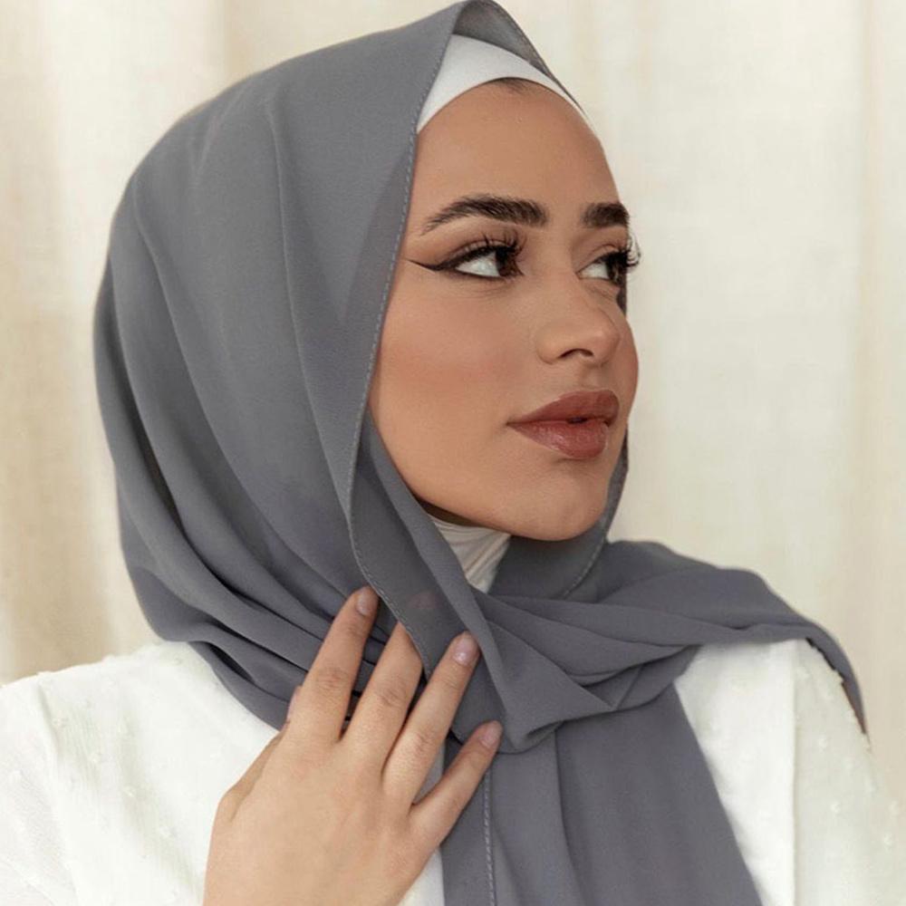 Большой размер Мусульманская повязка на голову Дышащий хиджаб шарф Повседневные исламские шарфы