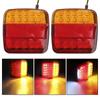 Trailer Truck Caravan Taillight 1 Pair Turn Signal Indicator Rear Reverse Brake Stop Lamp 26 LEDs Tail Light 12V Number Plate Light
