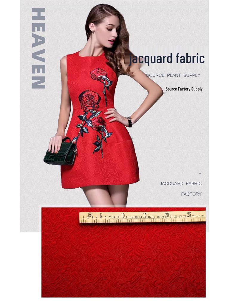 Embossed Butterfly Jacquard Fabric for Autumn/Winter Dresses, Cheongsams, Capes, and Shoes