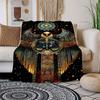 "Golden Owl of Wisdom: Mystical Art Print"Blanket Flannel Throw Blanket for Sofa, Bed, Travel, Camping, Office, Couch, Chair, And Bed Gift f