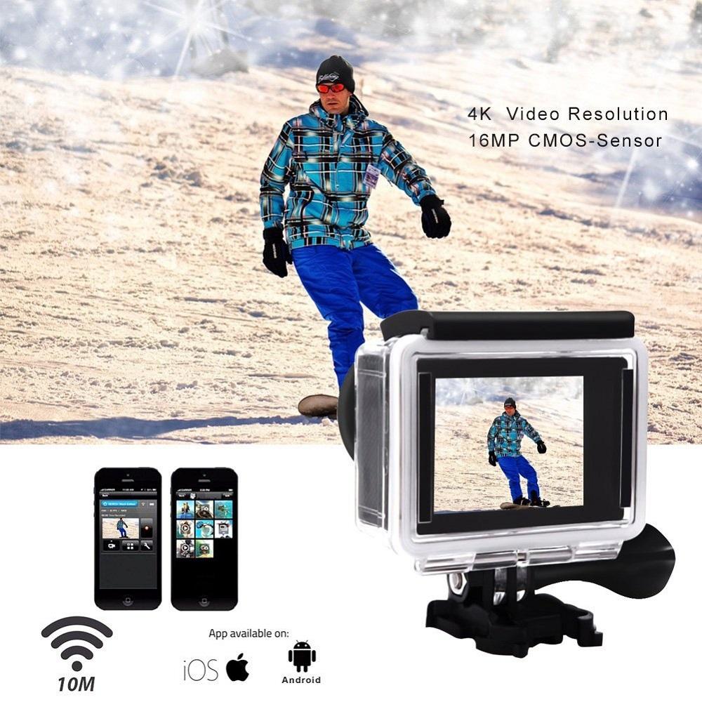 4K HD Беспроводная WiFi Спортивная Камера для Подводной Съемки, Водонепроницаемый Портативный Цифровой Видеорегистратор для Улицы