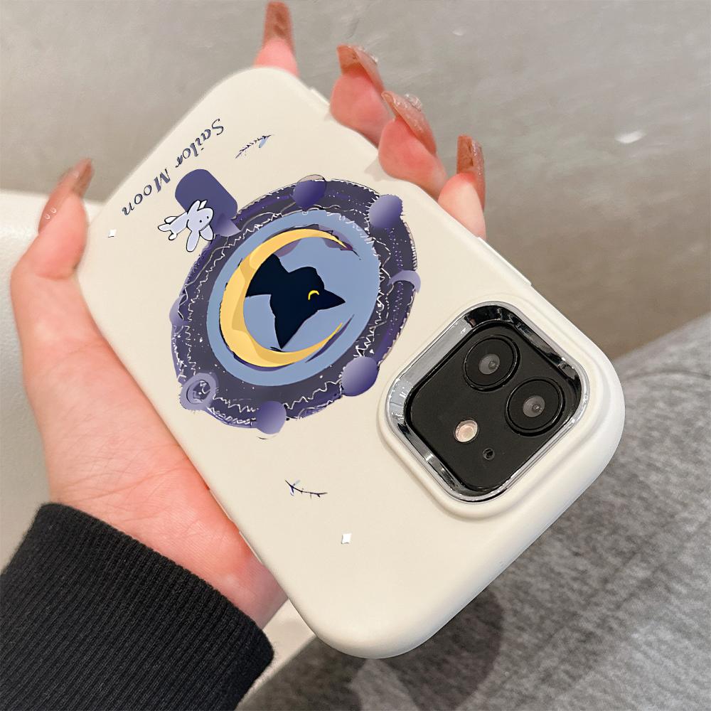 Solid Color Silver Edge Lens Fatty Casing Soft TPU Liquid Silicone Cover Shockproof Phone Case for Xiaomi Redmi Samsung