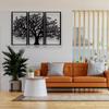 3Pcs Family Tree Metal Wall Decor – Tree of Life Iron Art. Modern 3D Wall Art for Home, Bedroom, and Living Room Decoration.