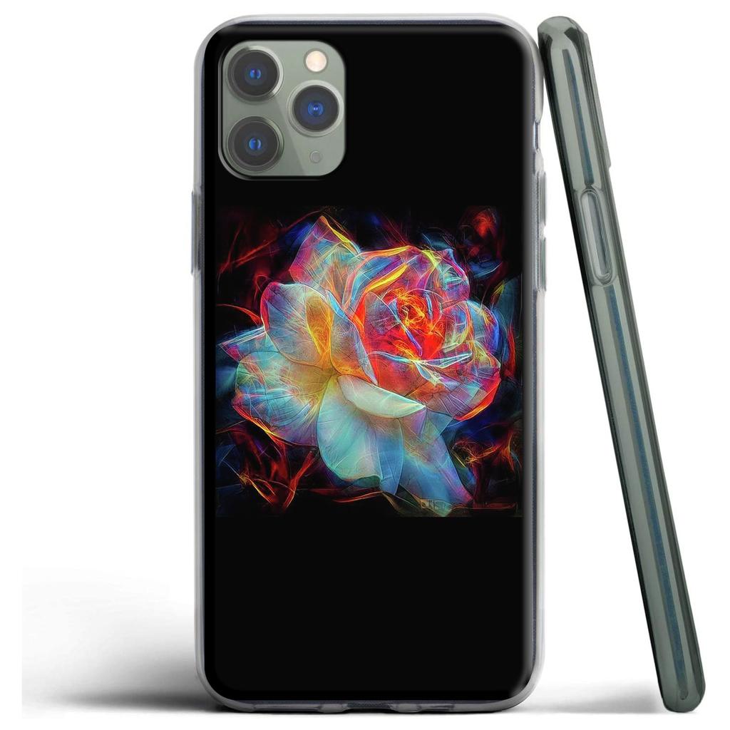 Красивый силиконовый чехол со светящейся розой для Apple iPhone 12 Mini 11 Pro SE XS X XR Max 8 7 6S 6 Plus 5S