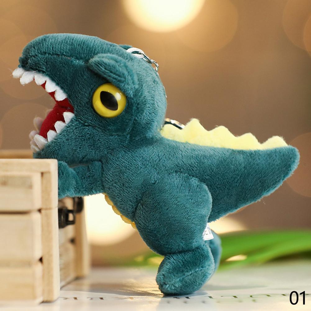 14 см мини-динозавр плюшевые игрушки брелок для ключей сумка кулон милая кукла тираннозавр для детей подарки на день рождения и Рождество игрушки