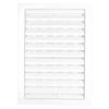 Grille d'aération - KOTARBAU - 180 x 250 mm - Plastique blanc - Moustiquaire - Lamelles avec cordons