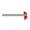 8inch/200mm Scribing Ruler T Square Ruler Metal Carpenter Woodworking Tool Inch Metric Double Side Scale Measuring Ruler