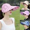 Outdoor Summer Travel Protection Sun Hat Women Wide Brim Sun Hat Beach Cap UV Protection Visor Caps