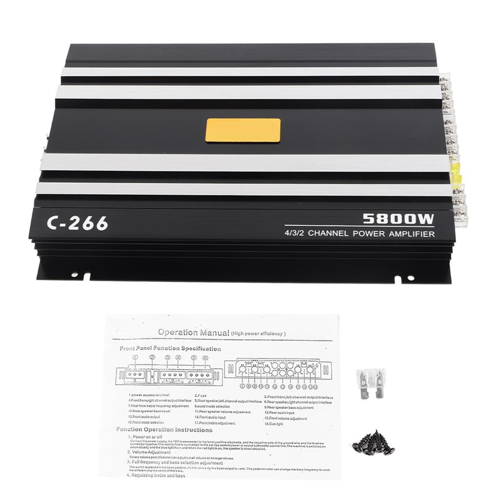 Автомобильный стереоусилитель звука, динамик, усилитель мощности, 12 В, 5800 Вт, универсальный для грузовиков