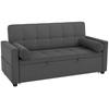 Convertible Sofa Bed, 2-Seater 3-in-1, Pull-Out Bed, 2 Cushions, 80.5 x 137.5 x 84 cm, Grey