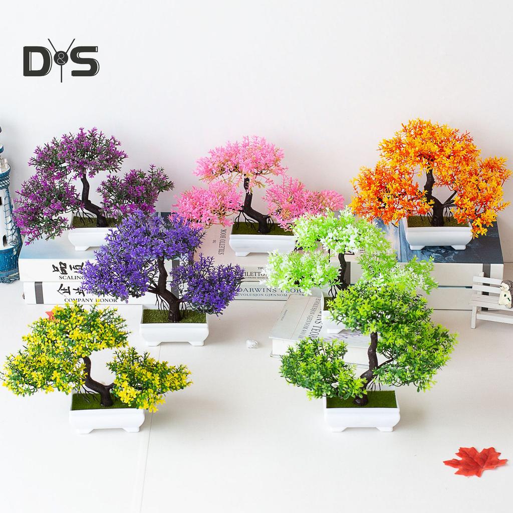 Искусственный бонсай в горшке для декора