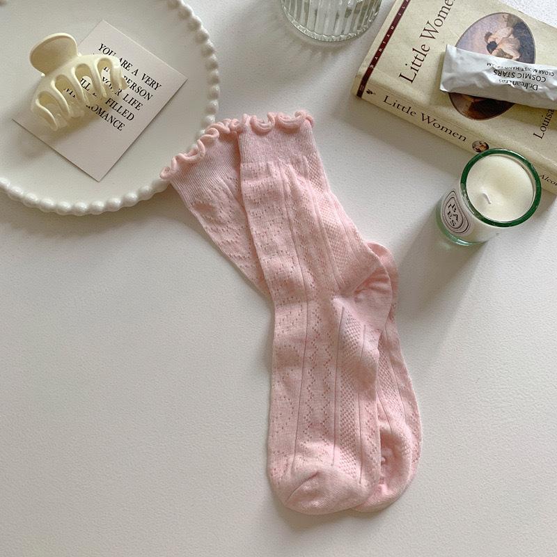 Сексуальные кружевные летние сетчатые носки для девушек, милые носки-гольфы в школьном стиле, носки до икры