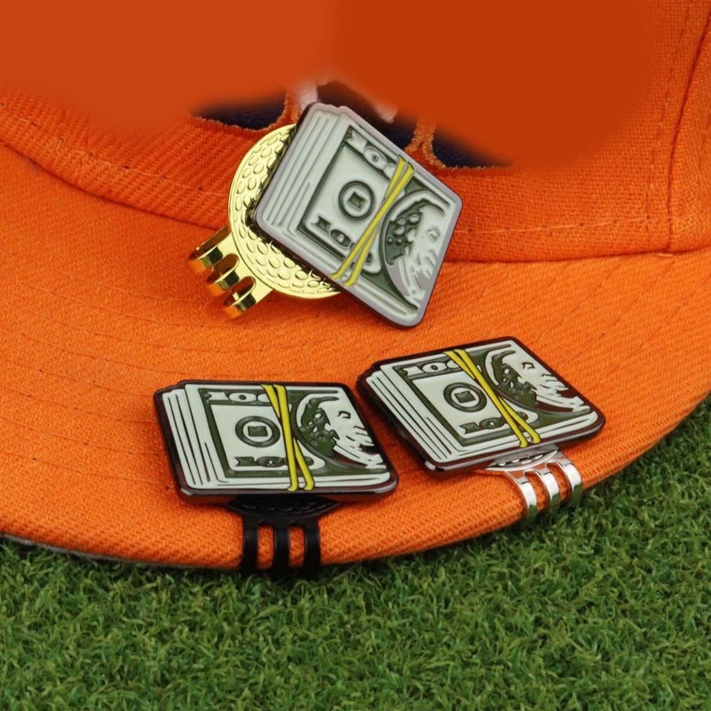 Долларовая купюра Маркеры для гольфа и Магнитные клипсы для шляпы Клипсы для кепки для прицеливания при игре в гольф Подарок для мужчин и женщин